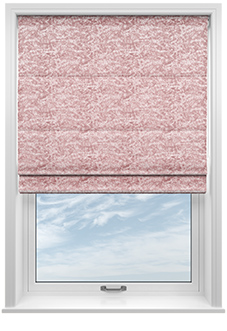 Cyrus Crushed Velvet, Rose - Motorised Roman Blind